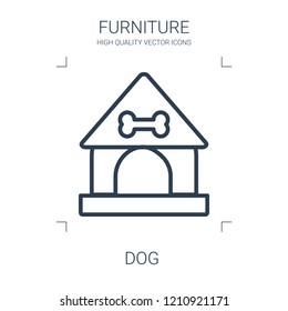 dog icon. high quality line dog icon on white background. from furniture collection flat trendy vector dog symbol. use for web and mobile