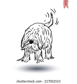  dog icon -  illustration.