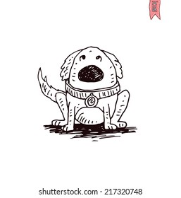  dog icon -  illustration.