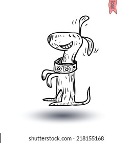  dog icon -  illustration.