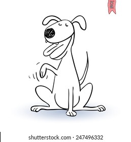  dog icon -  illustration.