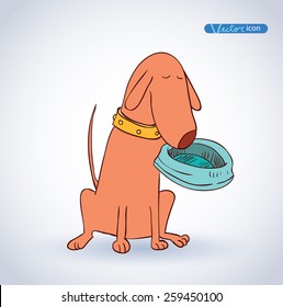  dog icon -  illustration.