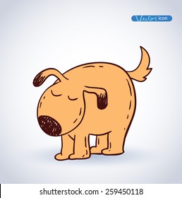  dog icon -  illustration.