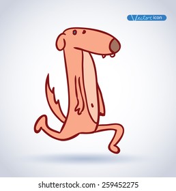  dog icon -  illustration.