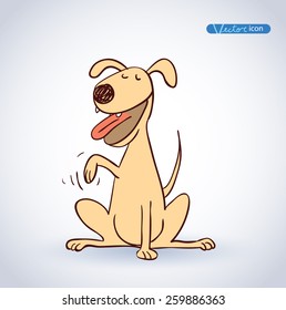  dog icon -  illustration.