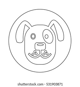 Dog icon illustration design