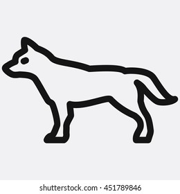 Dog icon illustration isolated vector sign symbol