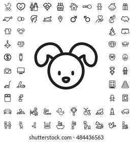 Dog icon illustration isolated vector sign symbol