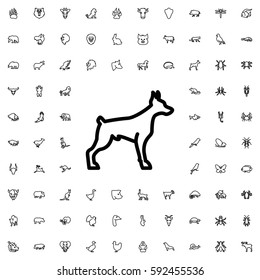 dog icon illustration isolated vector sign symbol. Animals icons vector set.