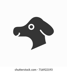 Dog icon, illustration isolated vector sign symbol