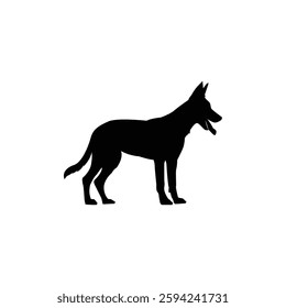 Dog icon illustration, Dog Silhouette