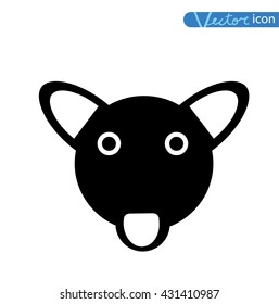  dog icon -  illustration.black color, black