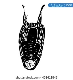  dog icon -  illustration.black color, black