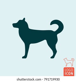 Dog icon isolated. Chinese symbol New 2018 Year. Vector illustration.