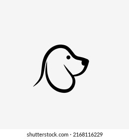 Dog icon isolated on white