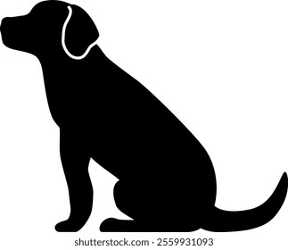 The dog icon isolated on white background