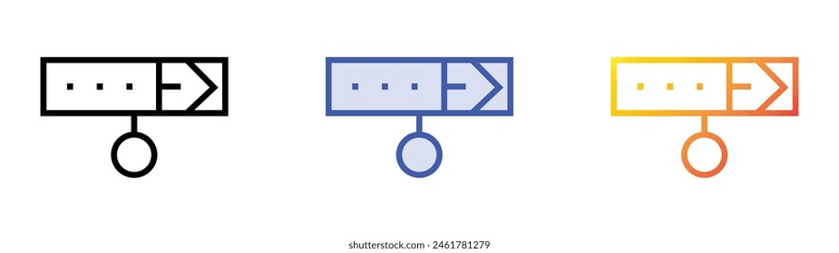 dog icon. Linear, Blue Fill and Gradient Style Design Isolated On White Background