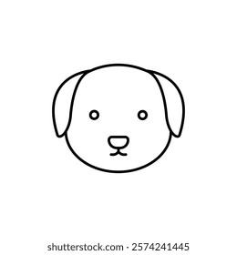 Dog icon linear logo isolated
