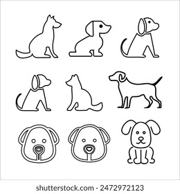 Dog icon with dog logo