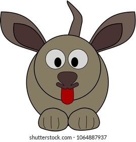 Dog icon logo clean plain vector 