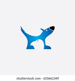 dog icon logo eagle