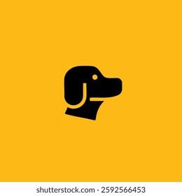 Dog icon logo flat vector design
