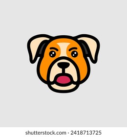 resumen del vector del logotipo del icono del perro