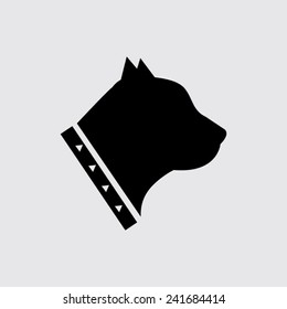 dog icon  on a grey background