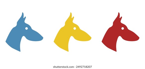 dog icon on a white background, vector illustration
