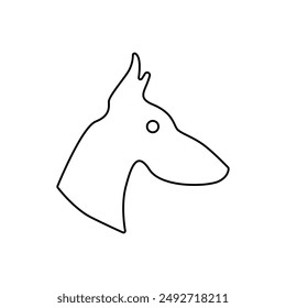 dog icon on a white background, vector illustration