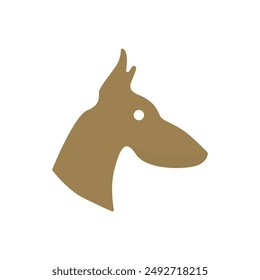 dog icon on a white background, vector illustration