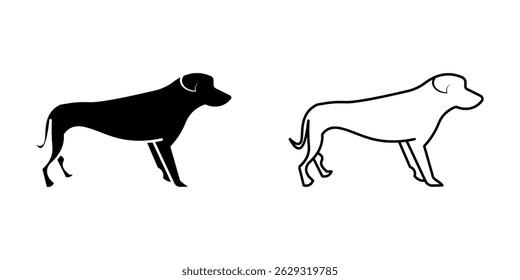 Dog icon on white background