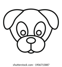 Dog icon. Outline dog vector icon for web design isolated on white background