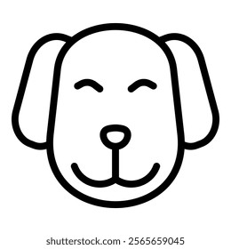 dog icon party line style. Related with celebrations, birthday, holidays subjects and more.