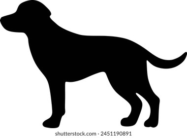 Icono del perro, ilustración del pictograma del glifo de la silueta del Vector del perfil de la cara del animal doméstico
