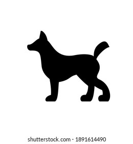 Colección de conjunto de iconos de perro. Silueta vectorial de perro.