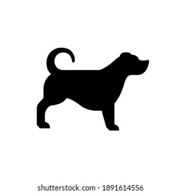 Colección de conjunto de iconos de perro. Silueta vectorial de perro.