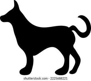 Colección de conjunto de iconos de perro. Silueta vectorial de perro...
