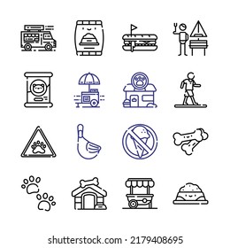 dog Icon Set with line icons. Modern Thin Line Style. Suitable for Web and Mobile Icon. Vector illustration EPS 10.