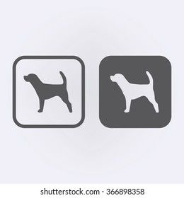 Dog icon set . Vector illustration