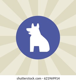 dog icon. sign design. background