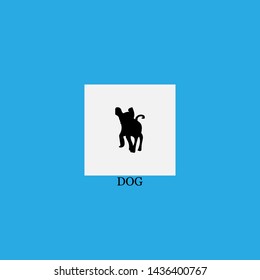 dog icon sign signifier vector