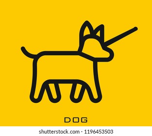Dog icon signs