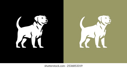 Hundesymbol Silhouette Hintergrund Tier Haustier Vektorgrafik einzeln