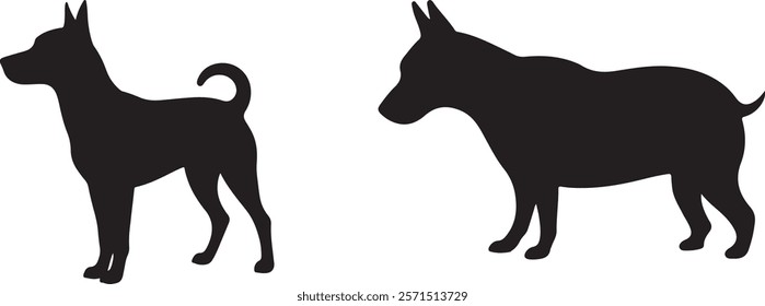 dog icon silhouette vector design