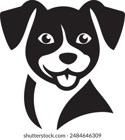 Dog icon silhouette vector style with white background