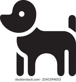 dog icon silhouette vector style with white background. dog icon