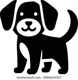 Hunde-Ikone Silhouette Vektorgrafik Stil.