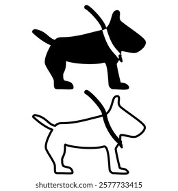 dog icon, simple flat style, pictogram logo symbol vector illustration, isolated on white for mobile app