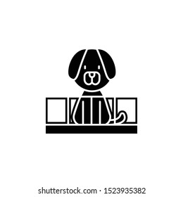 Dog icon. Simple glyph, flat vector of petshop icons for ui and ux, website or mobile application